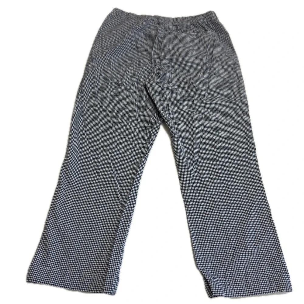 Free People Pants Womens Large Blue Gingham‎ Plaid Kate Cotton Trousers